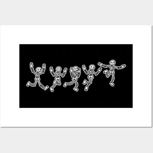 Skeleton Dance {DARK shirts} Wall Art by SideShowDesign